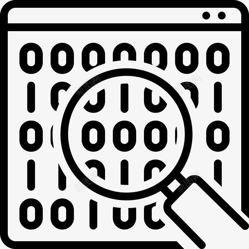 二进制数据搜索符号分析二进制代码图标svg_新图网 https://ixintu.com 二进制 代码 分析 存储 搜索 放大 数据 符号