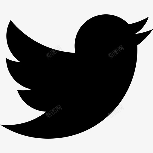 Twitter社交标识2填充图标svg_新图网 https://ixintu.com Twitter 填充 标识 社交