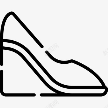 楔形物鞋24线性图标图标