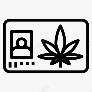 医用大麻卡大麻身份证图标图标