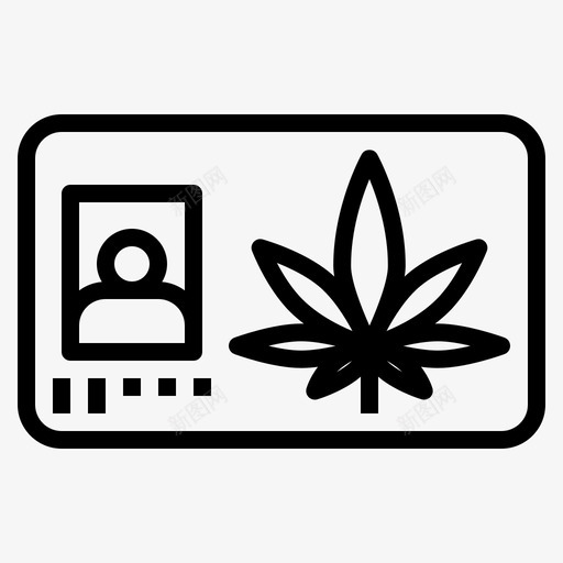 医用大麻卡大麻身份证图标svg_新图网 https://ixintu.com 使用者 医用 大麻 概述 药物 身份证