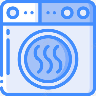 烘干机洗衣房36蓝色图标图标