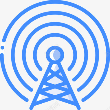 天线收音机7蓝色图标图标