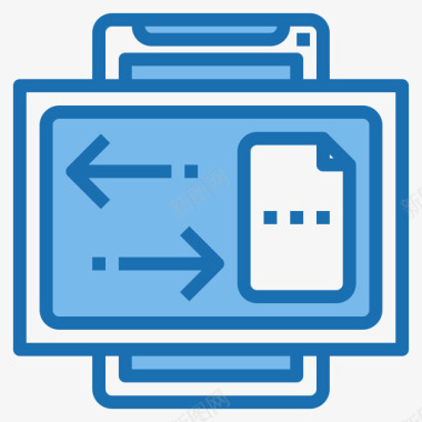 文件传输移动网络蓝色图标图标