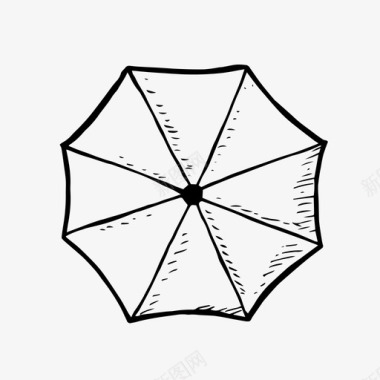 伞夏天阳光图标图标