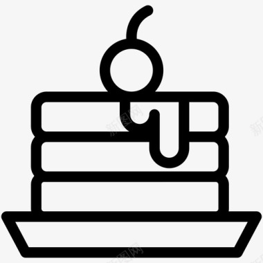 蛋糕面包店项目生日蛋糕图标图标