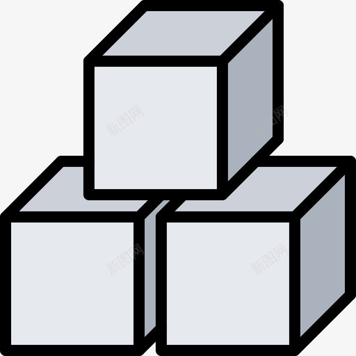 立方体3d打印机2彩色图标svg_新图网 https://ixintu.com 3d 彩色 打印机 立方体