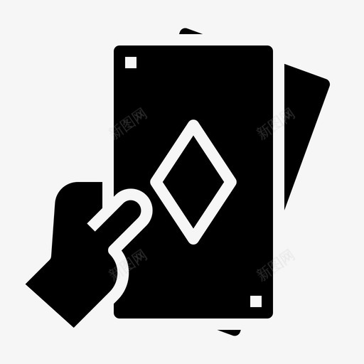 卡片赌场游戏图标svg_新图网 https://ixintu.com 卡片 扑克 派对 游戏 玩法 赌场 黑色