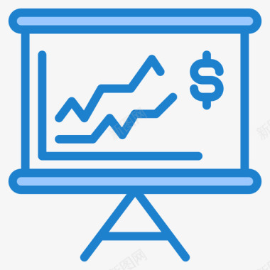 图表投资87蓝色图标图标