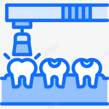 牙医工具牙医57蓝色图标图标