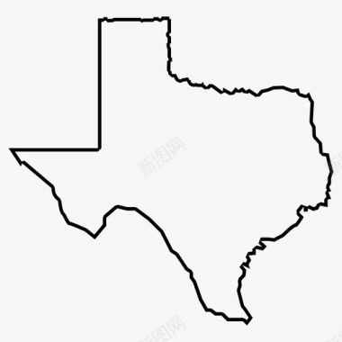 德克萨斯州地图大纲德克萨斯州地图图标图标