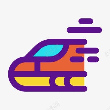 火车日本60线颜色图标图标