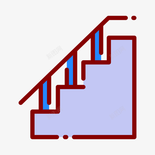 楼梯家庭生活23线性颜色图标svg_新图网 https://ixintu.com 家庭生活 楼梯 线性 颜色