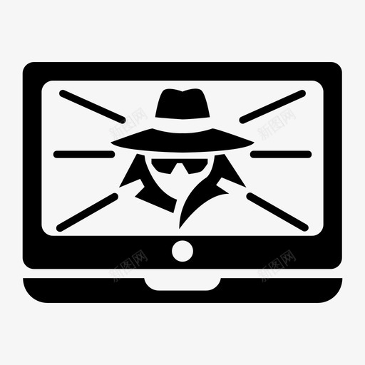黑客反隐私图标svg_新图网 https://ixintu.com 保护 盗窃 间谍 隐私 黑客