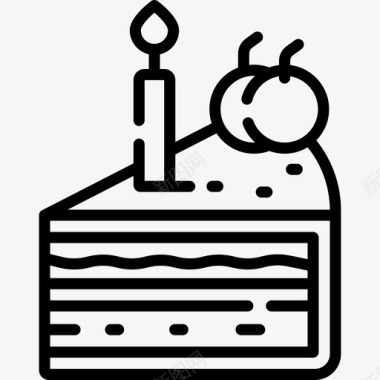 生日蛋糕婴儿淋浴35直系图标图标
