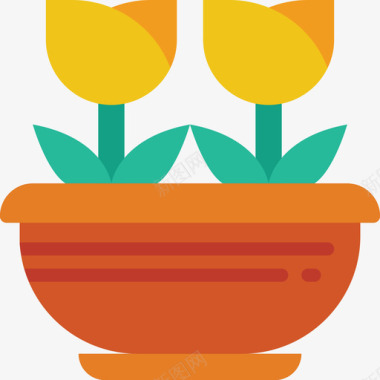 郁金香植物33扁平图标图标