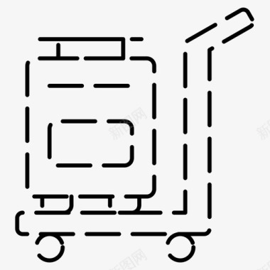 手推车行李行李箱图标图标
