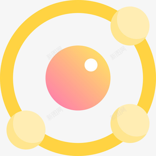 Nucleus科学123黄色图标svg_新图网 https://ixintu.com Nucleus 科学 黄色