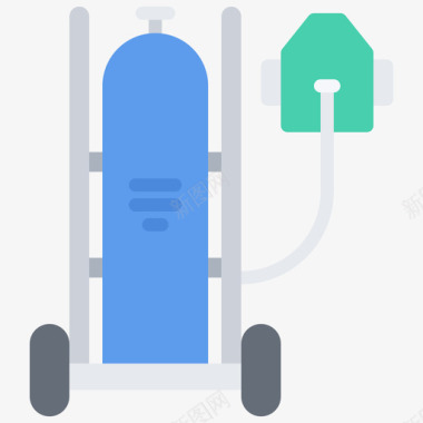 氧气面罩医用技术8扁平图标图标