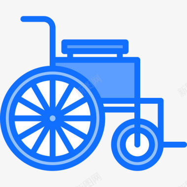 轮椅医学44蓝色图标图标