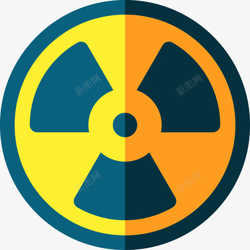 辐射标志实验室65扁平图标svg_新图网 https://ixintu.com 实验室 扁平 标志 辐射