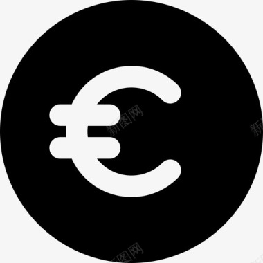 欧元支付与金融2填充图标图标