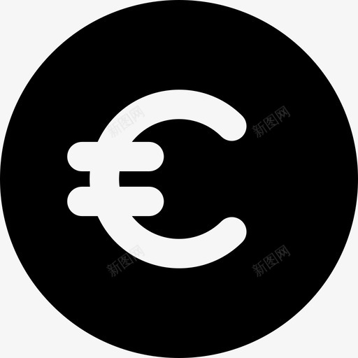 欧元支付与金融2填充图标svg_新图网 https://ixintu.com 付与 填充 支付 欧元 金融