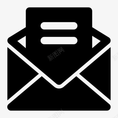 信封打开地址邮件图标图标