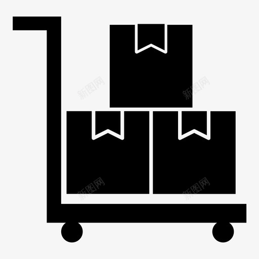 包装车货物交货图标svg_新图网 https://ixintu.com 交货 包装 包装车 装车 装运 货物 购物 运输
