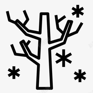 雪枝欧特蒙树图标图标