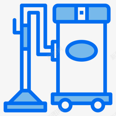 吸尘器清洁107蓝色图标图标