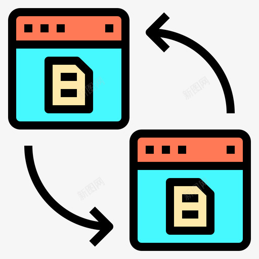 转移网页151线颜色图标svg_新图网 https://ixintu.com 网页设计 转移 颜色