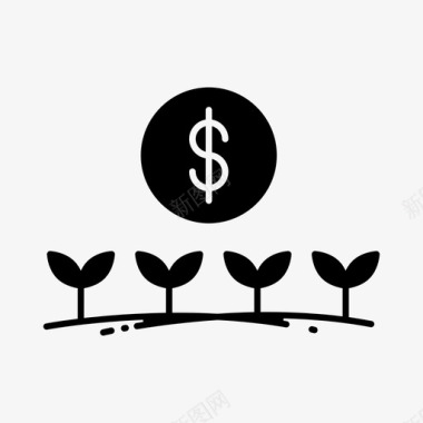 植物学农业农场图标图标