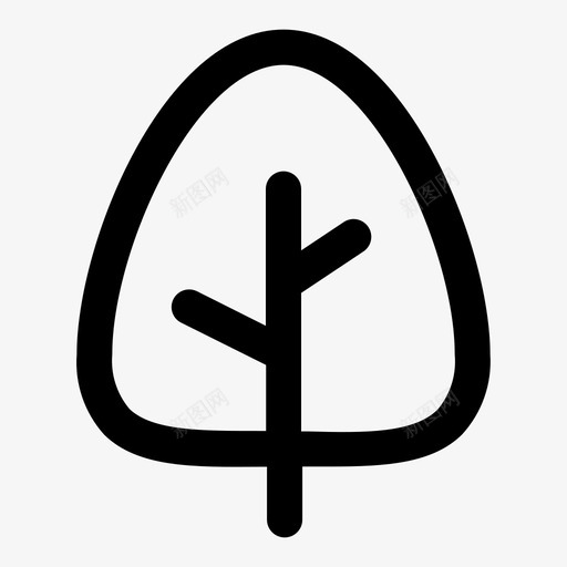 椭圆形树森林树木图标svg_新图网 https://ixintu.com 树木 森林 椭圆形
