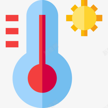 温度沙漠49度平坦图标图标