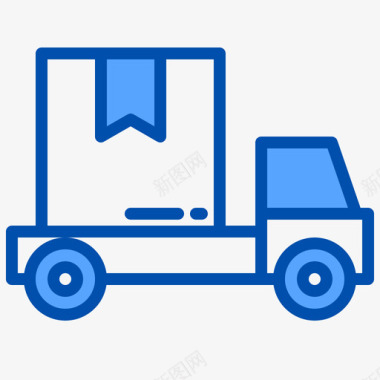 送货车140号送货车蓝色图标图标