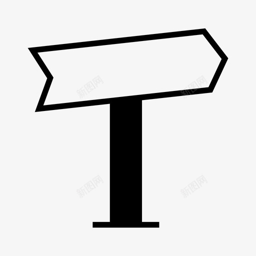 SignPostdirectionpole图标svg_新图网 https://ixintu.com SignPost direction pole signage street