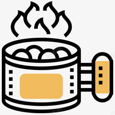 烟囱烧烤派对4黄影图标图标