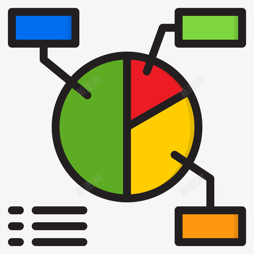 饼图商业和金融119线性颜色图标svg_新图网 https://ixintu.com 商业 线性 金融 颜色 饼图