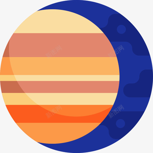木星162太空平的图标svg_新图网 https://ixintu.com 太空 平的 木星