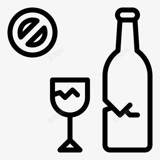 没有玻璃饮料瓶子回收图标svg_新图网 https://ixintu.com 回收 没有 浪费 玻璃 瓶子 饮料