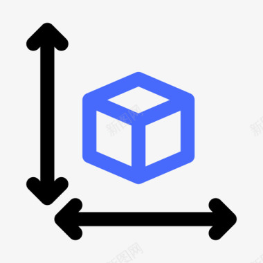 立方体3d形状1双色调图标图标