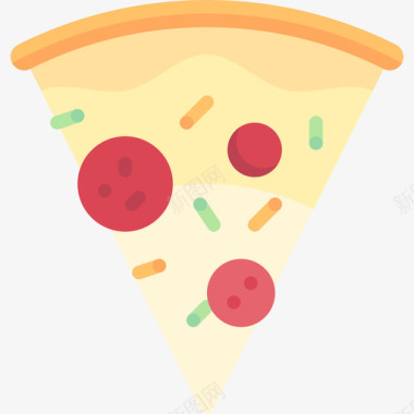 披萨片送餐59扁平图标图标