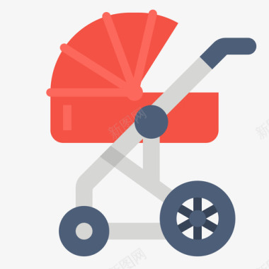 婴儿车家庭58扁平图标图标