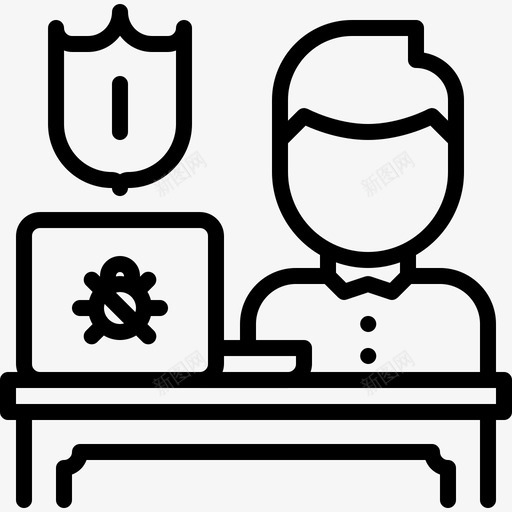 系统保护黑客测试人员图标svg_新图网 https://ixintu.com 人员 保护 数据 测试 系统 黑客
