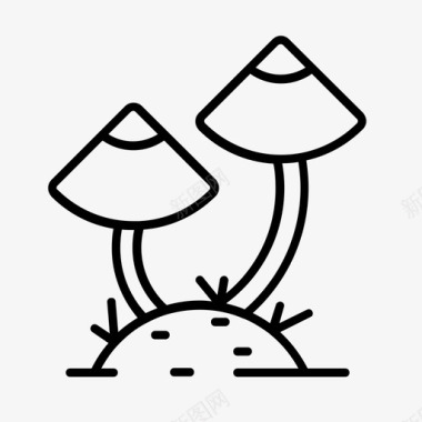 蘑菇花园自然图标图标