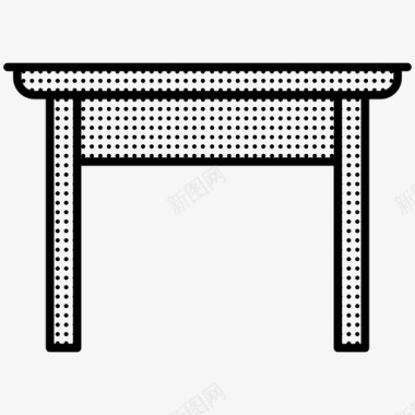 桌子家具桌子点缀着图标图标