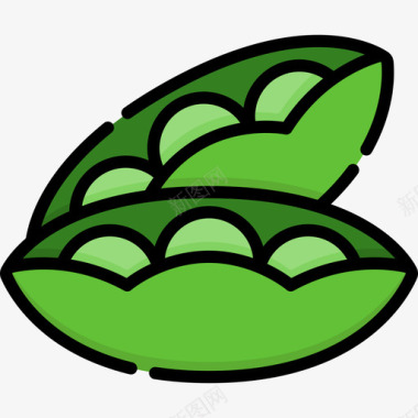 豌豆营养18原色图标图标