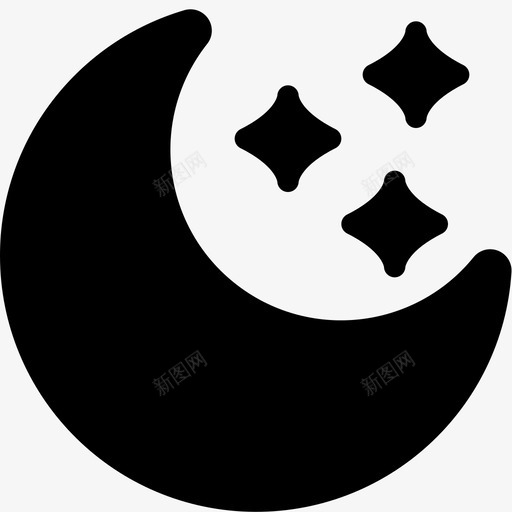 月亮晚安1充满图标svg_新图网 https://ixintu.com 充满 晚安 月亮