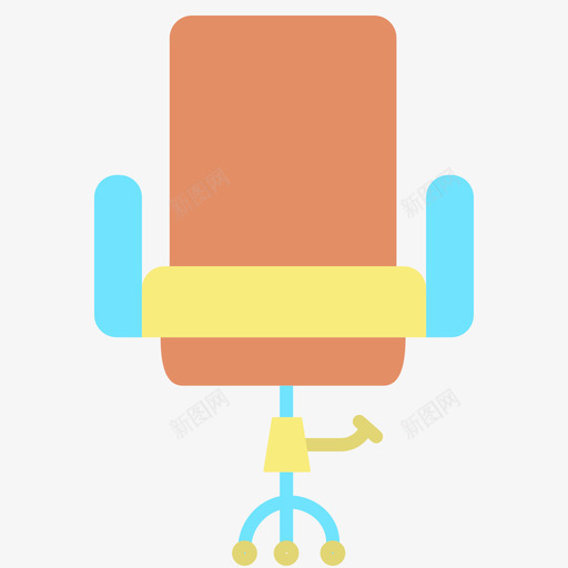 办公椅家具装饰5平图标svg_新图网 https://ixintu.com 办公椅 家具 装饰